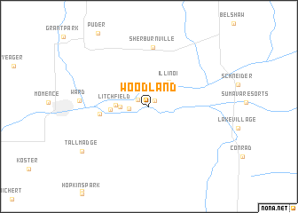 map of Woodland