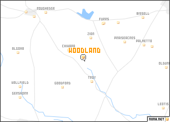 map of Woodland
