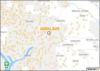 map of Woodlawn