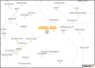 map of Woodlawn