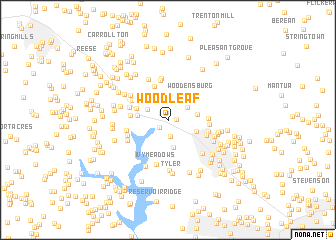 map of Woodleaf