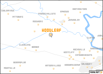 map of Woodleaf