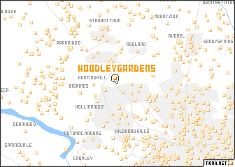 map of Woodley Gardens