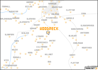 map of Woodpeck