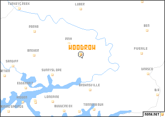 map of Woodrow