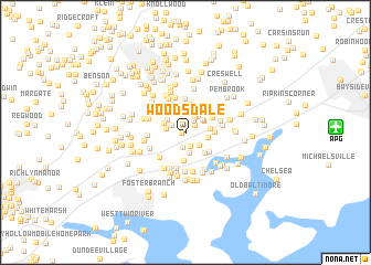 map of Woodsdale