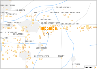 map of Woodside