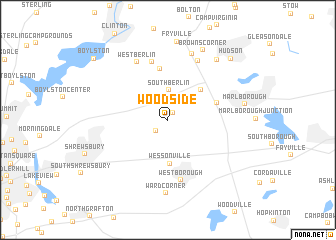 map of Woodside