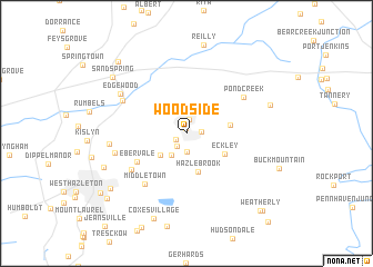 map of Woodside