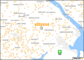 map of Woodside