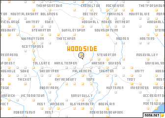 map of Woodside