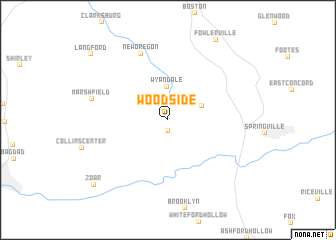 map of Woodside