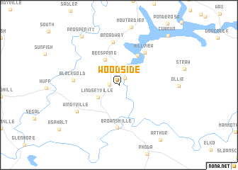 map of Woodside