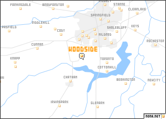 map of Woodside