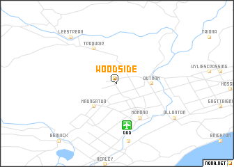 map of Woodside