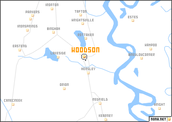 map of Woodson