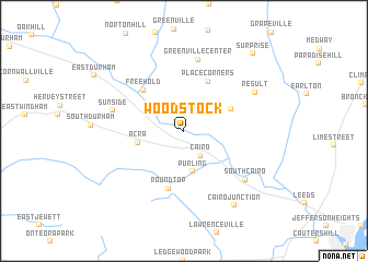 map of Woodstock