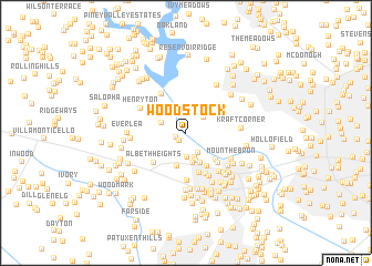 map of Woodstock