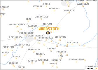 map of Woodstock