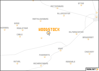 map of Woodstock