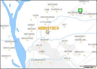 map of Woodstock