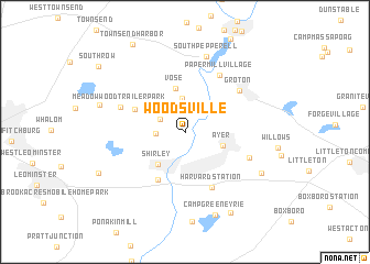 map of Woodsville