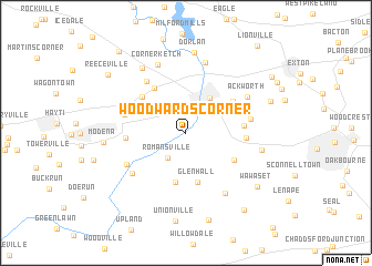 map of Woodwards Corner