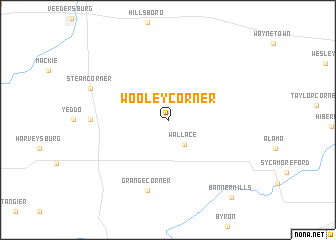 map of Wooley Corner