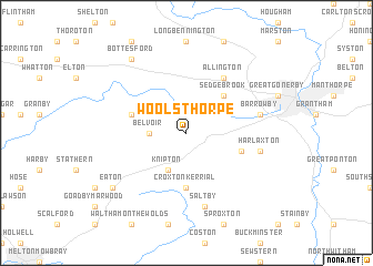 map of Woolsthorpe