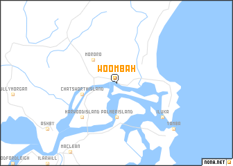 map of Woombah