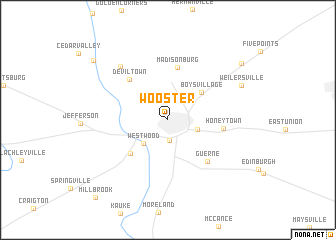 map of Wooster