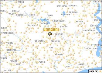 map of Wŏram-ni