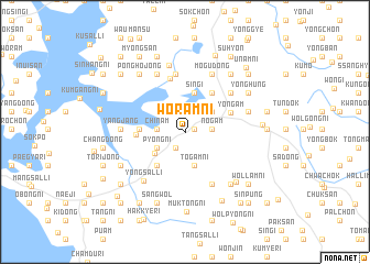 map of Wŏram-ni