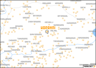 map of Wŏram-ni