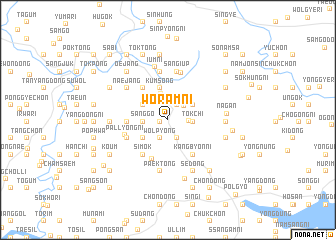 map of Wŏram-ni