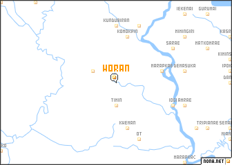 map of Woran