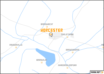 map of Worcester