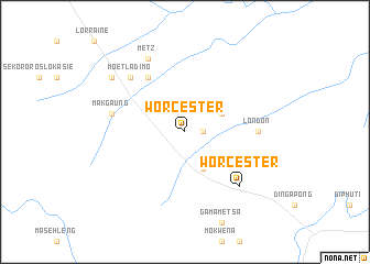 map of Worcester
