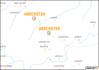 map of Worcester