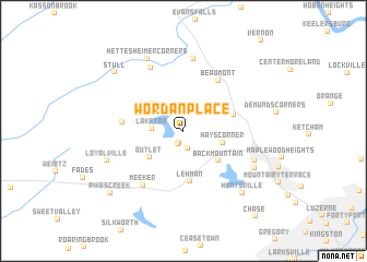 map of Wordan Place