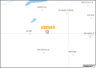 map of Worden