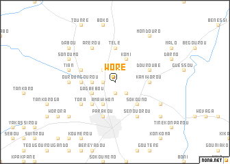 map of Woré