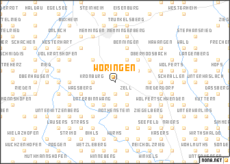 map of Woringen