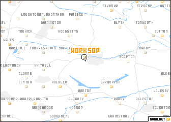 map of Worksop