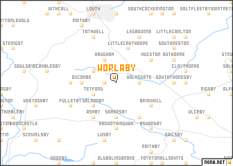 map of Worlaby