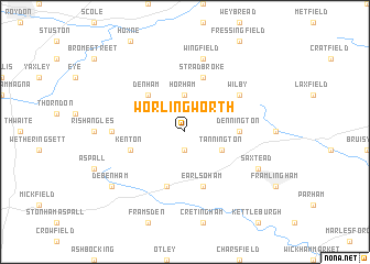 map of Worlingworth