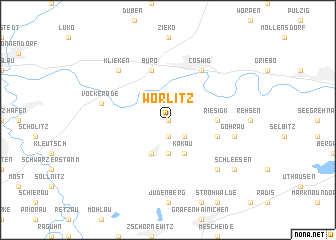 map of Wörlitz