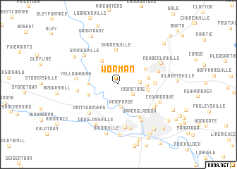 map of Worman