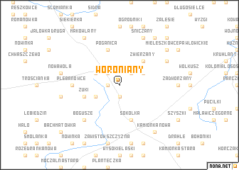 map of Woroniany