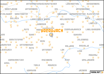 map of Woroujach